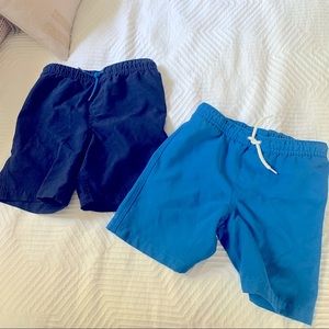 Bundle of Lands End swim trunks blue boys size 7 2 pairs